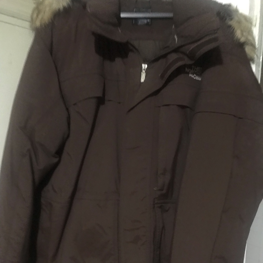 Brown North face mens coat